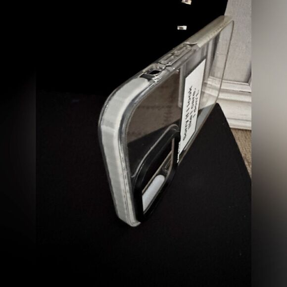 iPhone 15 Pro Max Blanc Space clear impact case with text - Picture 6 of 7